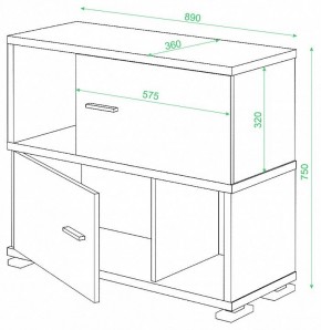 Тумба комбинированная Домино СБ-30/2 в Кудымкаре - kudymkar.mebel24.online | фото 3