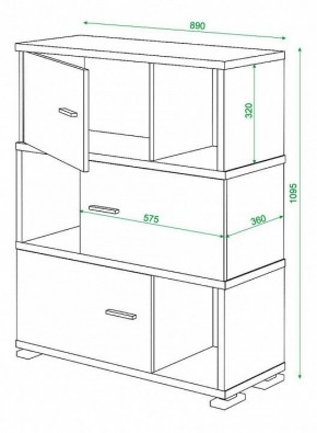 Тумба комбинированная Домино СБ-30/3 в Кудымкаре - kudymkar.mebel24.online | фото 2