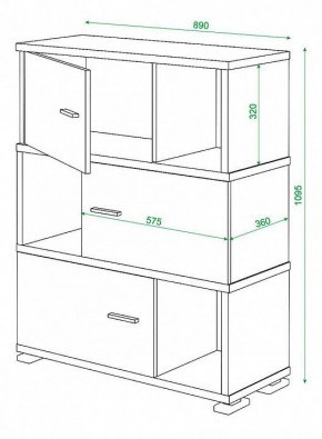 Тумба комбинированная Домино СБ-30/3 в Кудымкаре - kudymkar.mebel24.online | фото 3