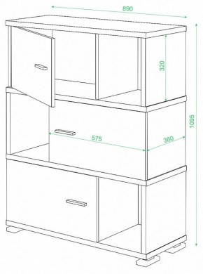 Тумба комбинированная Домино СБ-30/3 в Кудымкаре - kudymkar.mebel24.online | фото 2