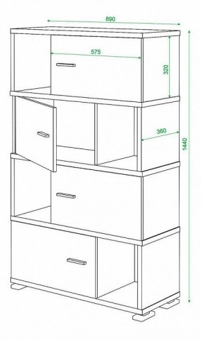 Тумба комбинированная Домино СБ-30/4 в Кудымкаре - kudymkar.mebel24.online | фото 3