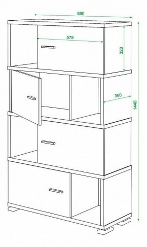 Тумба комбинированная Домино СБ-30/4 в Кудымкаре - kudymkar.mebel24.online | фото 2