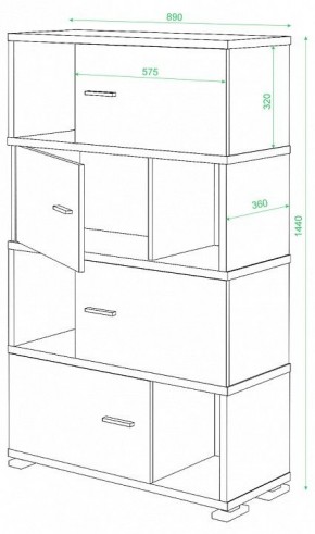 Тумба комбинированная Домино СБ-30/4 в Кудымкаре - kudymkar.mebel24.online | фото 3