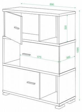 Тумба комбинированная СБ-30/3 в Кудымкаре - kudymkar.mebel24.online | фото 2