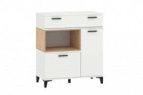 Тумба НМ 013.80 "Bergen" (Белый/Дуб бунратти) в Кудымкаре - kudymkar.mebel24.online | фото
