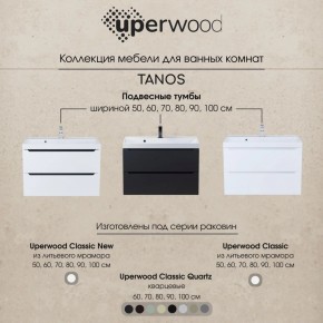 Тумба под раковину Uperwood Tanos 100 см, подвесная, белая/графит в Кудымкаре - kudymkar.mebel24.online | фото 12