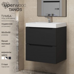 Тумба под раковину Uperwood Tanos 50 см, подвесная, черная матовая в Кудымкаре - kudymkar.mebel24.online | фото 4