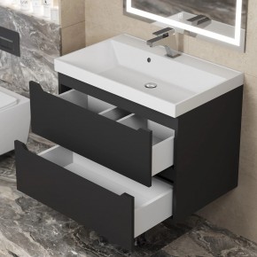 Тумба под раковину Uperwood Tanos 70 см, подвесная, черная матовая в Кудымкаре - kudymkar.mebel24.online | фото 2