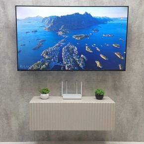 Тумба подвесная под ТВ LINES MTV3-MA 900 Бежевый (Леда-М 10.1.5) в Кудымкаре - kudymkar.mebel24.online | фото 3