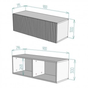 Тумба подвесная под ТВ LINES MTV3-MA 900 Белый глянец (Белый-M 10.1.1) в Кудымкаре - kudymkar.mebel24.online | фото 3