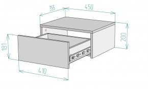 Тумба подвесная прикроватная K209 в Кудымкаре - kudymkar.mebel24.online | фото 2