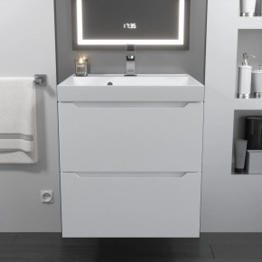 Тумба с раковиной Uperwood Tanos 50 см, подвесная, белая матовая в Кудымкаре - kudymkar.mebel24.online | фото 10