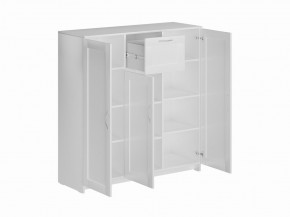 Тумба СИРИУС трехдверная с одним ящиком, цвет белый в Кудымкаре - kudymkar.mebel24.online | фото 2