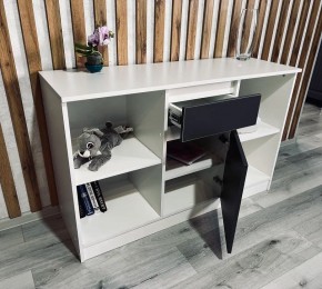 Тумба ТВ малая Парус (Белый/Графит) в Кудымкаре - kudymkar.mebel24.online | фото 2