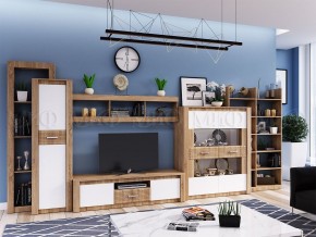ТЕРРА Тумба Тв (Белый глянец/дуб сонома) в Кудымкаре - kudymkar.mebel24.online | фото 2