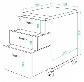 Тумбочка Домино ТС-2 в Кудымкаре - kudymkar.mebel24.online | фото 2