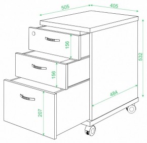 Тумбочка Домино ТС-2 в Кудымкаре - kudymkar.mebel24.online | фото 2