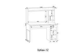 УРБАН- 12 Стол письменный в Кудымкаре - kudymkar.mebel24.online | фото 2