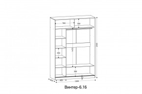 ВИНТЕР - 6.16.1 Шкаф-купе 1600 без зеркала в Кудымкаре - kudymkar.mebel24.online | фото 2