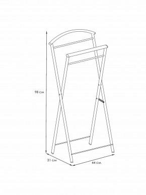 ВНП 367 Б Вешалка костюмная "Контур" Белый в Кудымкаре - kudymkar.mebel24.online | фото