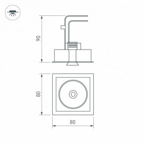 Встраиваемый светильник Arlight CL-SIMPLE-S80x80-9W Day4000 (BK, 45 deg) 026875 в Кудымкаре - kudymkar.mebel24.online | фото 9